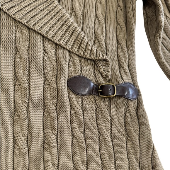 Calvin Klein Cable Knit Sweater Dress with Belt - Picture 4 of 7